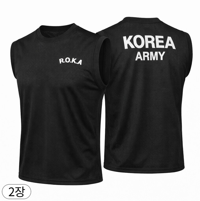 10위 - 아소트 남녀공용 로카 기능성 나시 코리아 아미 ROKA 스포츠 쿨 나시티 빅사이즈 2장세트
