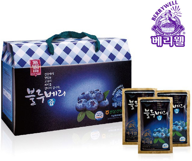 [베리웰] 고창 선운산농협 블루베리즙, 80ml, 30개