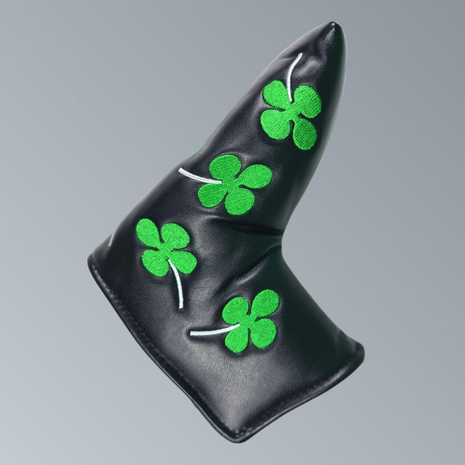 일자퍼터커버 블레이드 퍼터 골프채커버, 02.블랙 클로버