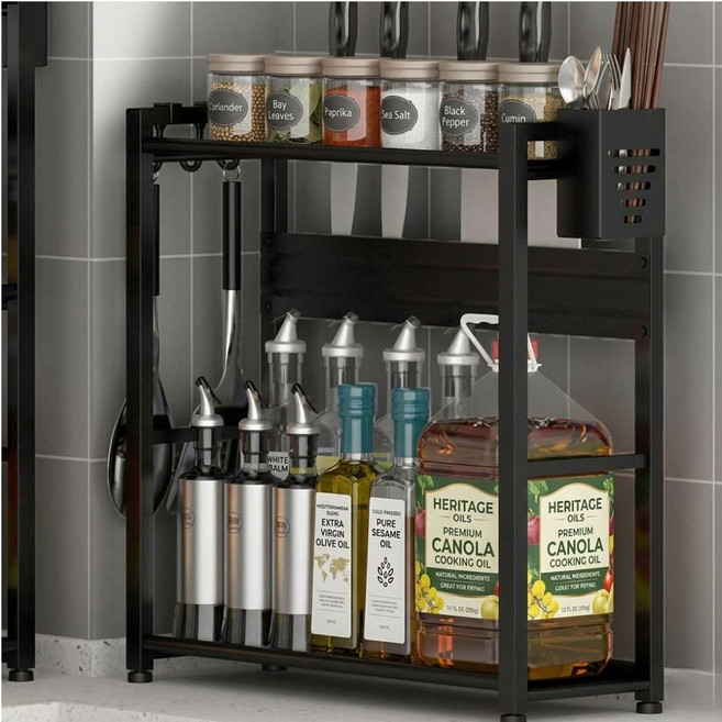 아티즌 주방 다용도 정리 선반, 1개, 검정색