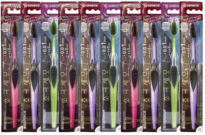 페리오 초극세모 슬림터치 온가족용 칫솔 1개 (색상다양 랜덤발송), 1개입, 10개