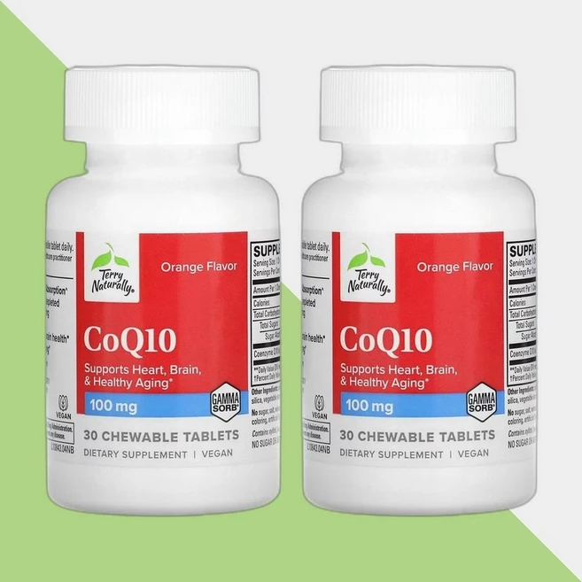 테리내추럴리 코큐텐 오렌지맛 츄어블 100mg 30정 코엔자임Q10 COQ10 2개 - 쿠팡