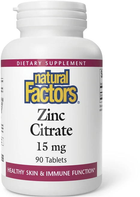 네추럴팩터스 아연 시트레이트 15mg 타블렛, 15 mg 강철체력, 1개 - 쿠팡