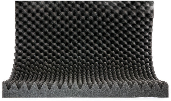 폼라이프 접착 난연 계란판 방음재 방음스펀지 50Tx500x500, 1개, 블랙+접착+난연