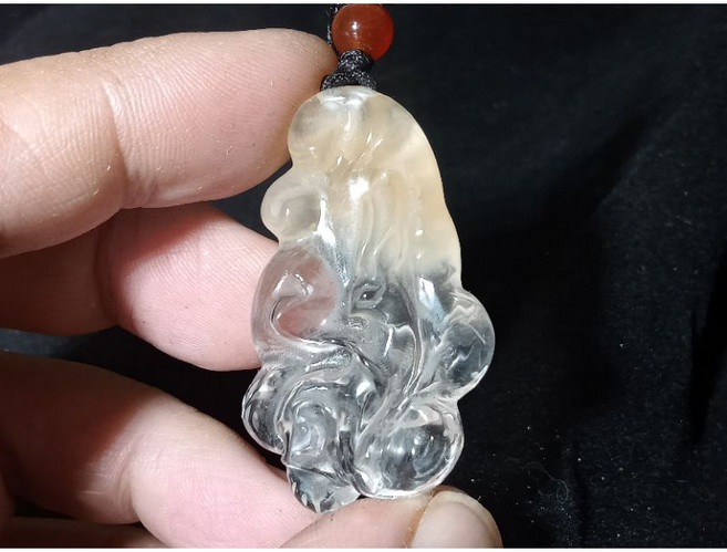 晶棋 水晶兔毛狐狸吊墜項鍊 0303-1