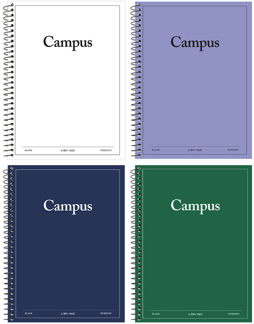 핑크풋 5000 뉴 캠퍼스 연습장 노트 4종 세트, 혼합색상, 5세트