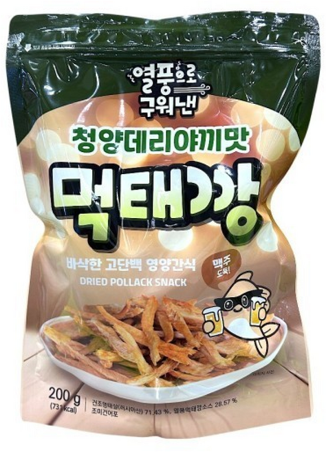 열풍으로 구워낸 먹태깡 청양데리야끼맛, 1개, 200g