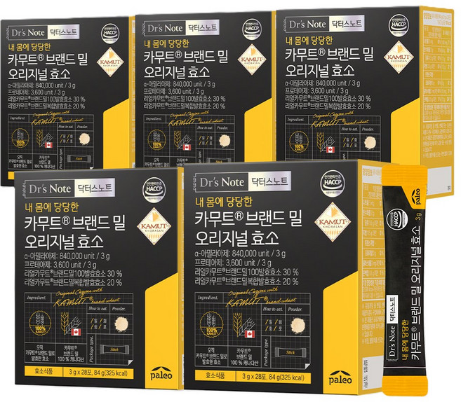 팔레오 닥터스노트 카무트 브랜드밀 오리지널 효소 84g, 5개