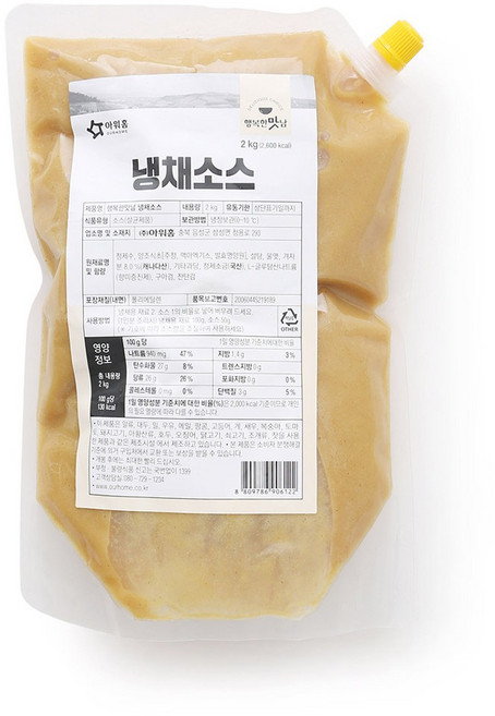 아워홈 행복한맛남 깐풍소스 두부깐풍 새우깐풍기, 2kg, 1개