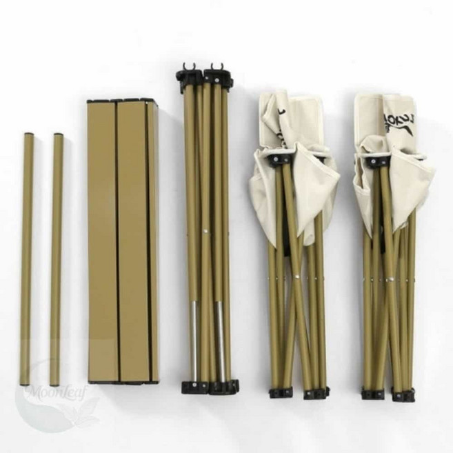 브로샵 2인용 캠핑 접이식테이블 의자세트 54x55cm 야외의자테이블