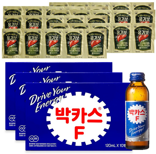[오렌지팜] 박카스 에프액 F 30병 + 웅기보 30포 밀크씨슬 비타민B1 B6, 1세트, 120ml