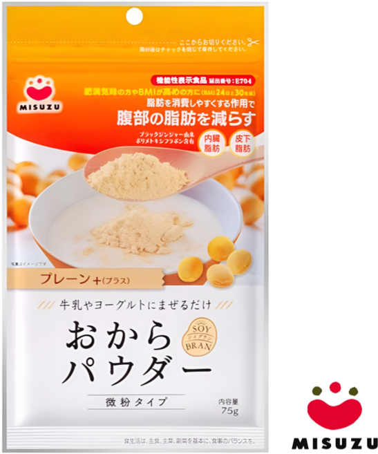 일본직송 미스즈 오카라파우더75g 콩비지 분말 비지가루 비지차 두부비지가루, 75g, 5개