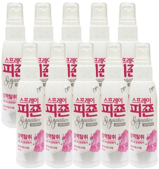 스프레이 피죤 섬유탈취제 강력탈취 시그니처 플라워페스티벌 80ml, 10개