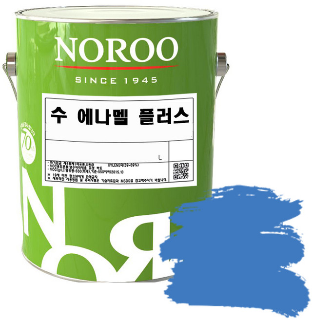 노루페인트 수 에나멜 철재 목재 페인트 1L 기존색상, 1개, 연청색