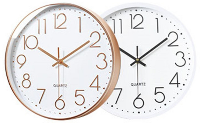 제일몰 소형 벽걸이시계 무소음 미니 벽시계, 화이트(소/20cm)