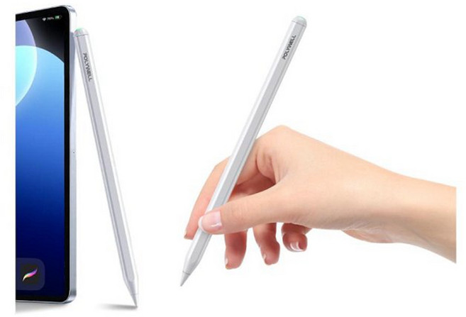 POLYWELL iPad專用觸控筆 磁吸充電款 感壓功能 防誤觸, 磁吸 充電款, 1個