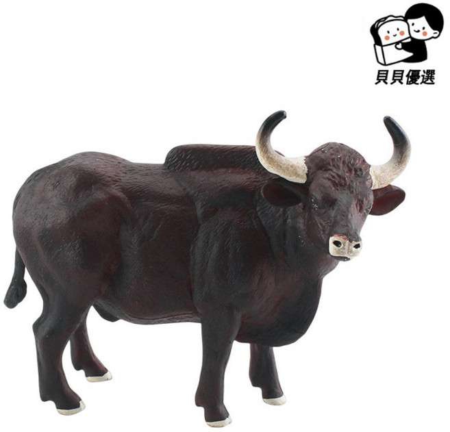 貝貝 仿真野生動物模型 麝牛 安科拉瓦圖西公牛 河水牛 高爾牛 裝飾擺件, B