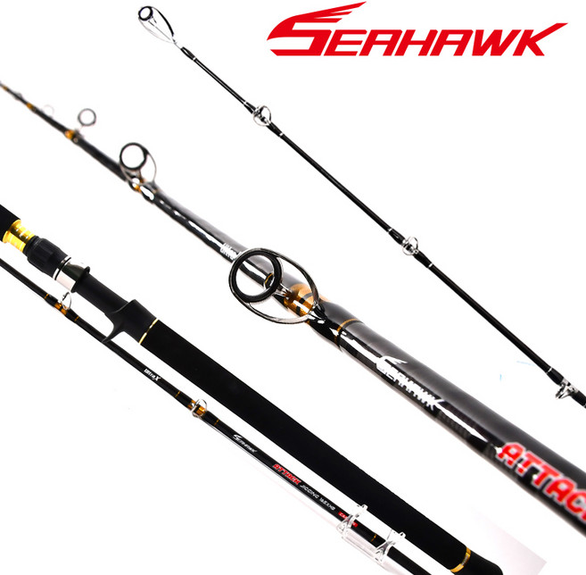 씨호크 어택지깅 방어 부시리 참치 삼치 전동릴 지깅 낚시대 165HB 165XHB, 165XHB (카본), one color