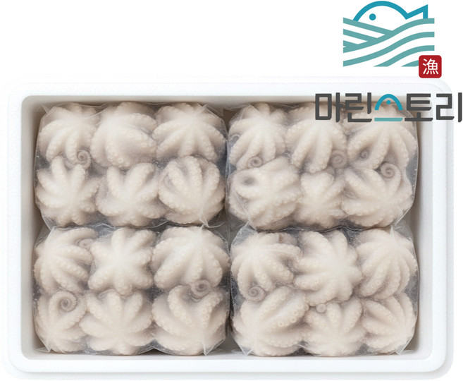 냉동쭈꾸미 손질 쭈꾸미 대용량 6미 80/100, 1박스, 2.16kg(180g*12팩)