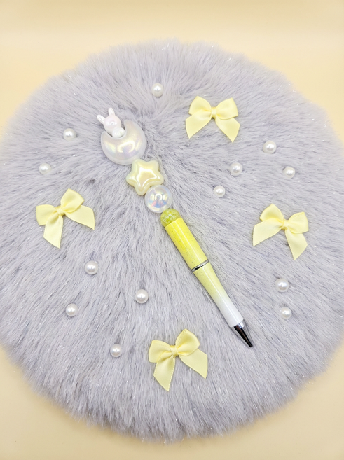 볼펜꾸미기 완제품 볼꾸완제품 동대문볼꾸 예쁜볼펜, 1개, 달토끼(노랑)