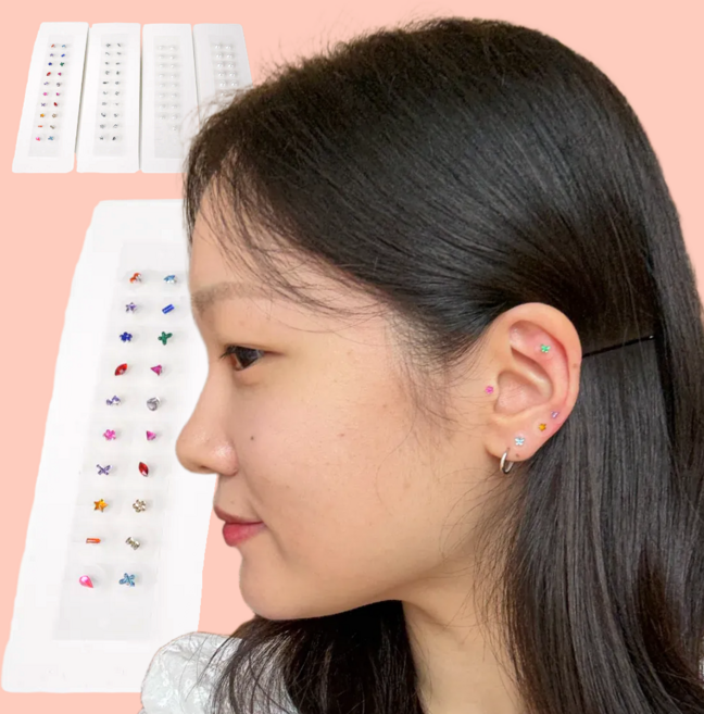콩닥패치 주얼리 귀 지압 패치 이혈침 혈자리 테라피 귀침, 실버, 1개