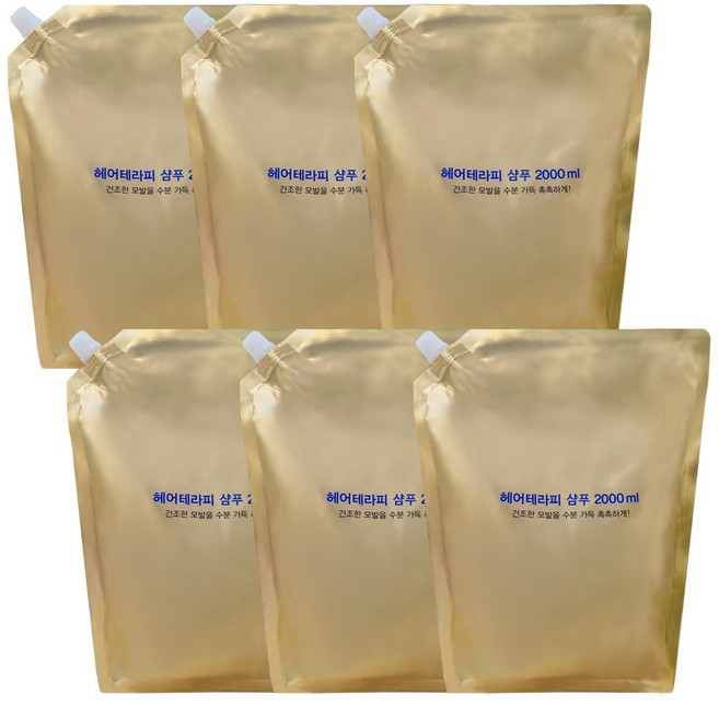 대용량 헤어테라피 샴푸 리필용, 2L, 6개