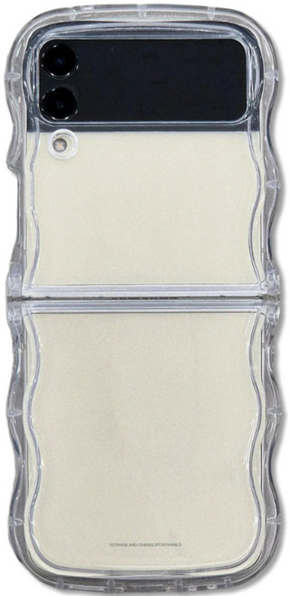 영스피플 투명 물결 Z플립 호환 케이스 6 5 4 3 TPU 귀여운 심플 그립 베이직