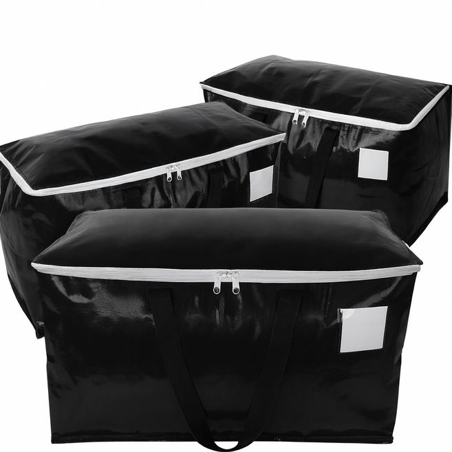 든든백 특대형 이사 여행 수납 가방 이사 박스 방수, 1개, 블랙