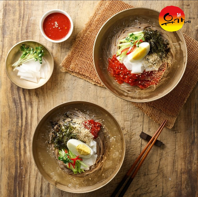 (G) 유가네 메밀막국수 4인분(메밀면 4팩+육수 2팩+비빔장 2팩), 400g, 1개