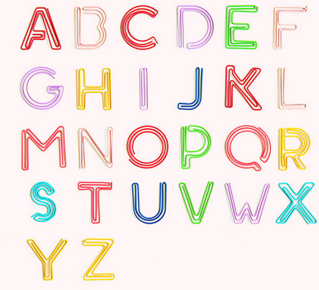 해피J보따리 알파벳디자인 컬러 클립 26개입 1세트, 1개