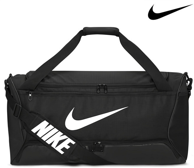 나이키 스우시 M 더플백 DH7710-010, 블랙, 1개