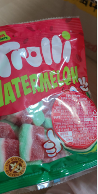 트롤리 워터멜론 맛젤리, 4개, 100g