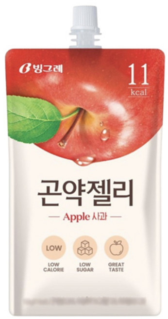 빙그레 곤약젤리 사과, 130g, 4개