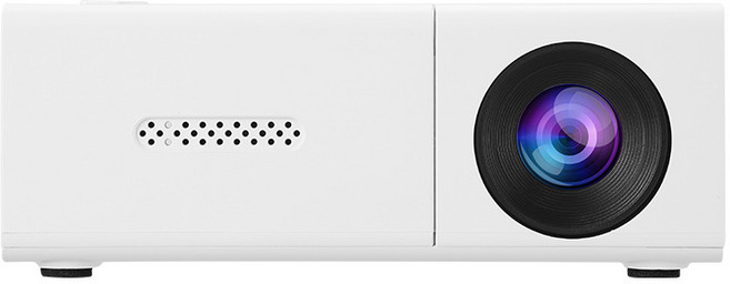 LOVFIR 차박 캠핑용 미니빔프로젝터 보조배터리 USB전원 노지 캠핑장에서 즐기는 가정용 빔프로젝트 영화 감상, YG300S화이트