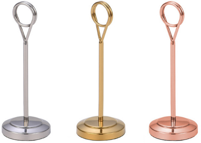 원형 메모꽂이 진열대 이름표 카페 베이커리 테이블 안내표, 로즈골드