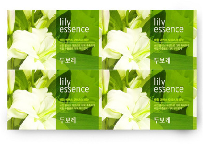 두보레 백합 에센스 모이스처 비누 100gx4P 세수 미용