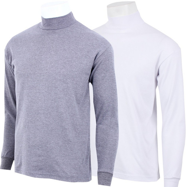 2장 [더맨월드] HAN 순면 기본 목티 _ 남성용 반목 긴목 스타일 무지 데일리 일상복 이너웨어