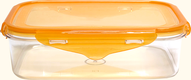 에코센스 프레시 오렌지락 BPA FREE 밀프렙 냉장고 정리 밀폐용기 직사각 3.9L, 1개, 1개