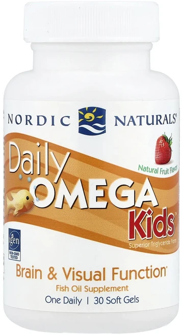 Nordic Naturals Daily Omega Kids 천연 과일 맛 소프트젤 30정, NordicNaturalsDailyOmegaKids천연, 1개 - 쿠팡