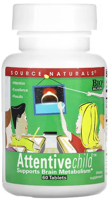 소스내츄럴스 어텐티브 차일드 타블렛, 60정, 1개 - 쿠팡