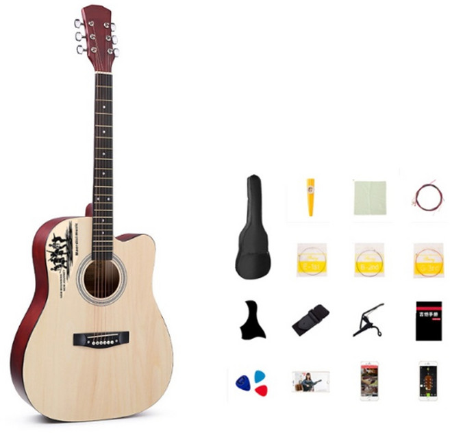 주닉스 입문용 38인치 41인치 통기타 어쿠스틱 세트, 38인치 세트, 1개