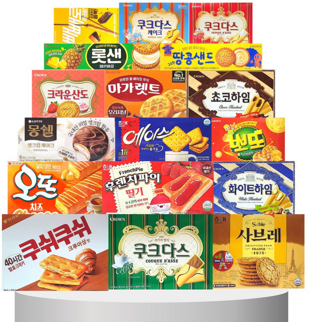 [ 판다네 마켓 ] 육만 과자 B세트 스낵 선물 종합 사무실 탕비실 간식 행사 파티 어린이 세미나 학원 펜트리 다과, 1세트