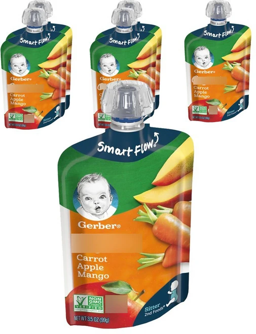 거버 프루트 & 베지 2단계 99g, 혼합맛(당근/사과/망고), 6개 - 쿠팡