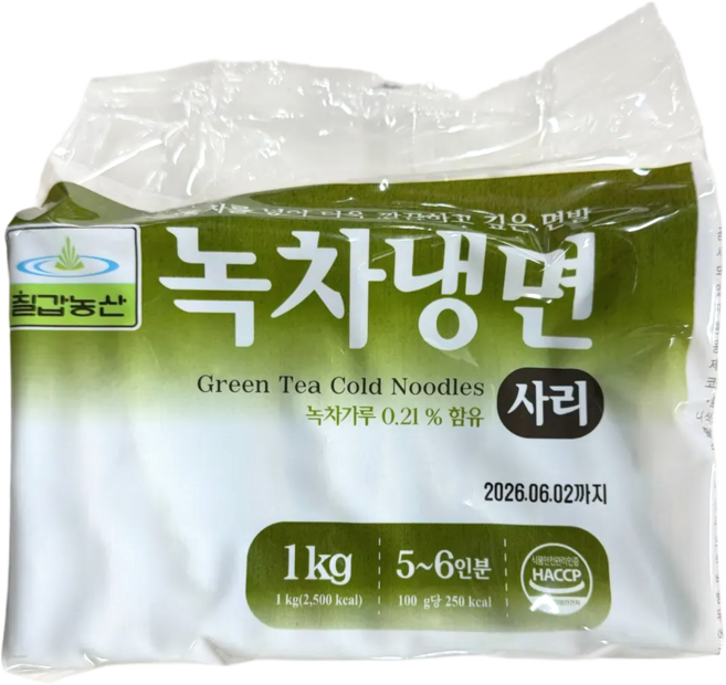[칠갑농산] 녹차냉면 1kg x 10개 냉면사리