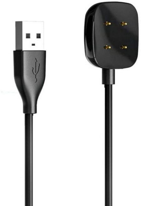 Fitbit Sense 교체용 Baaletc1m 충전기 케이블 USB 충전 케이블 코드 클립 도크 액세서리 Versa 3 스마트 워치용, 1개