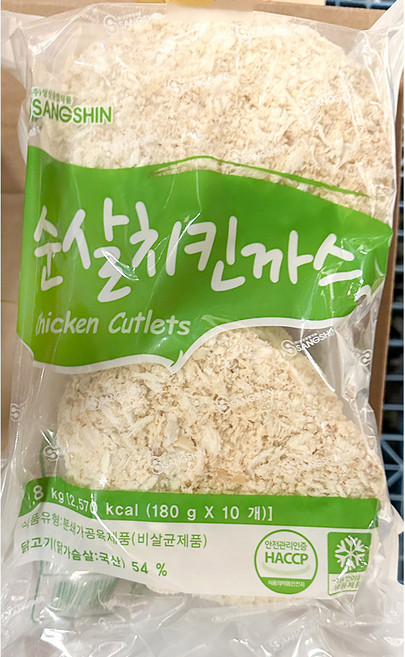 순살치킨까스(상신 180g x10입) 업소용 치킨까스, 1.8kg, 1개