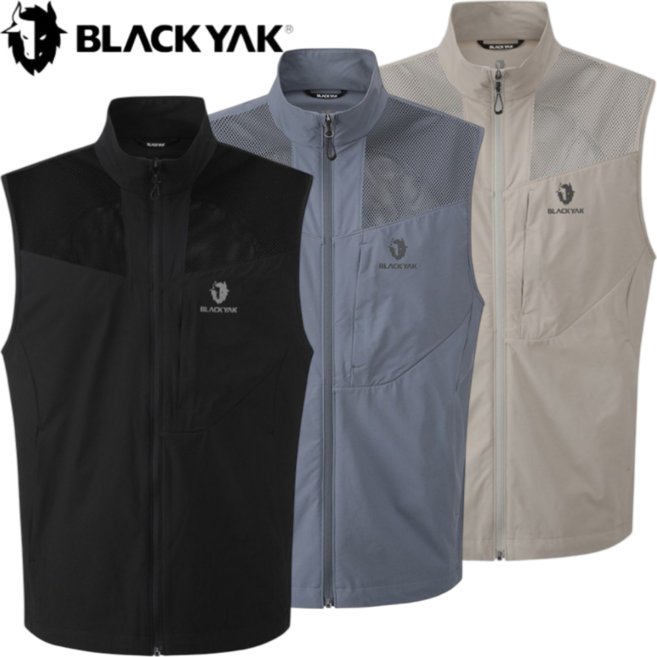 [백화점발송]블랙야크 남성 조끼 등산 작업 여름 메쉬 망사 베스트