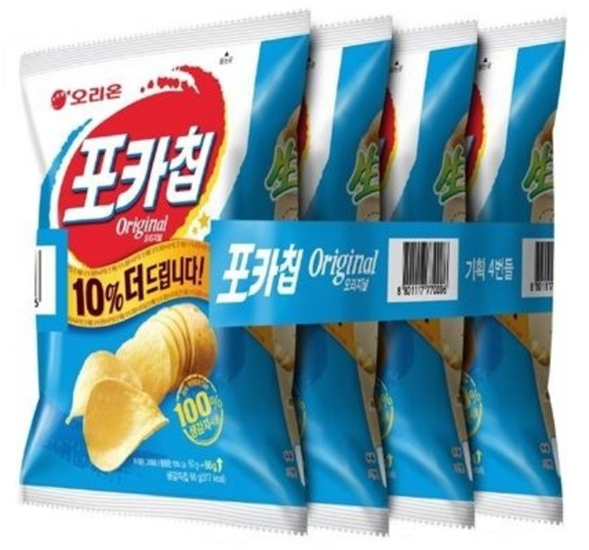 오리온 포카칩 오리지널, 38g, 24개