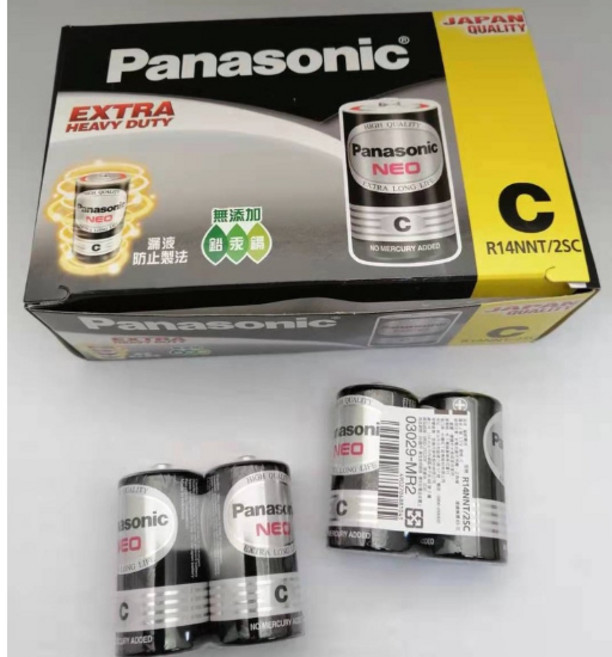 Panasonic 國際牌 碳鋅電池, 1個, 2號C(24顆)1盒