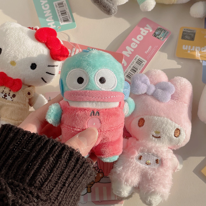 멜빵바지 산리오 인형 가방고리 키링